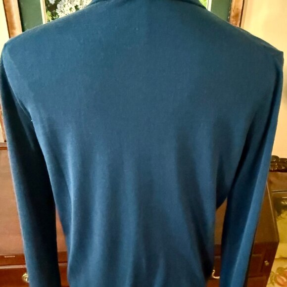 Salvatore Ferragamo Lambs Wool/Silk/Cashmere V-Neck Pullover Sweater, Sz Med. - Picture 4 of 11